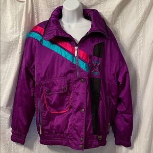 Vintage Women’s Tyrolia by Head ski jacket size 12. Purple teal black red